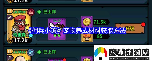 傭兵小鎮寵物養成材料怎么獲得