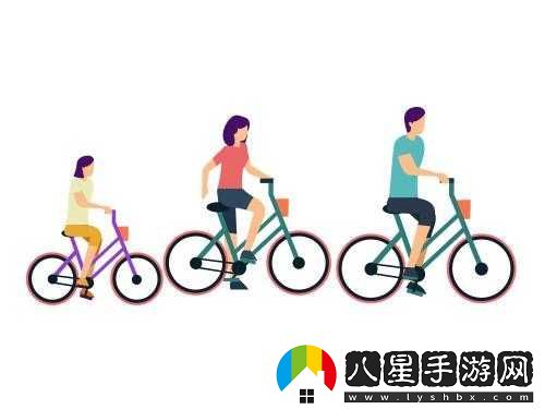 一前一后三人共騎自行車(chē)
