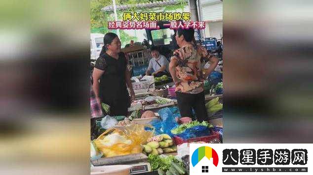 暴躁大媽菜市場(chǎng)與人爭吵