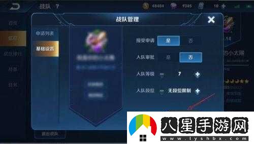 如何設置顯示王者游戲戰隊信息