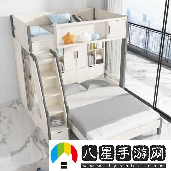 美式交錯式上下床設計