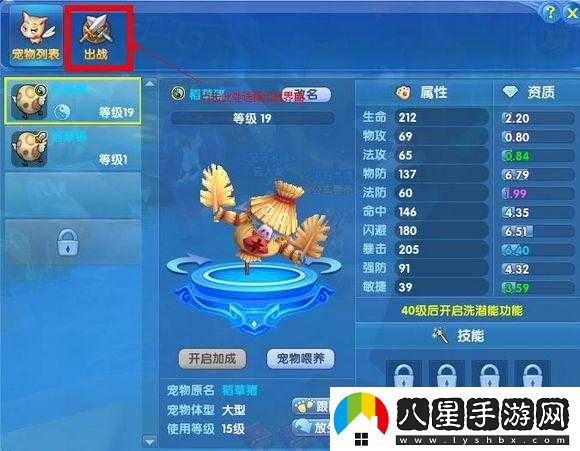 出戰寵物達到幾級才能裝備