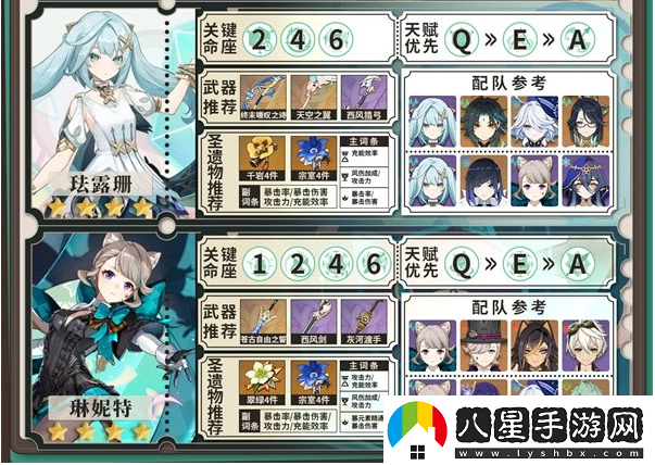 原神4.8全風(fēng)屬性角色養成攻略