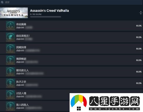 刺客信條：英靈殿Steam新增成就系統現已更新，支持多達92項成就