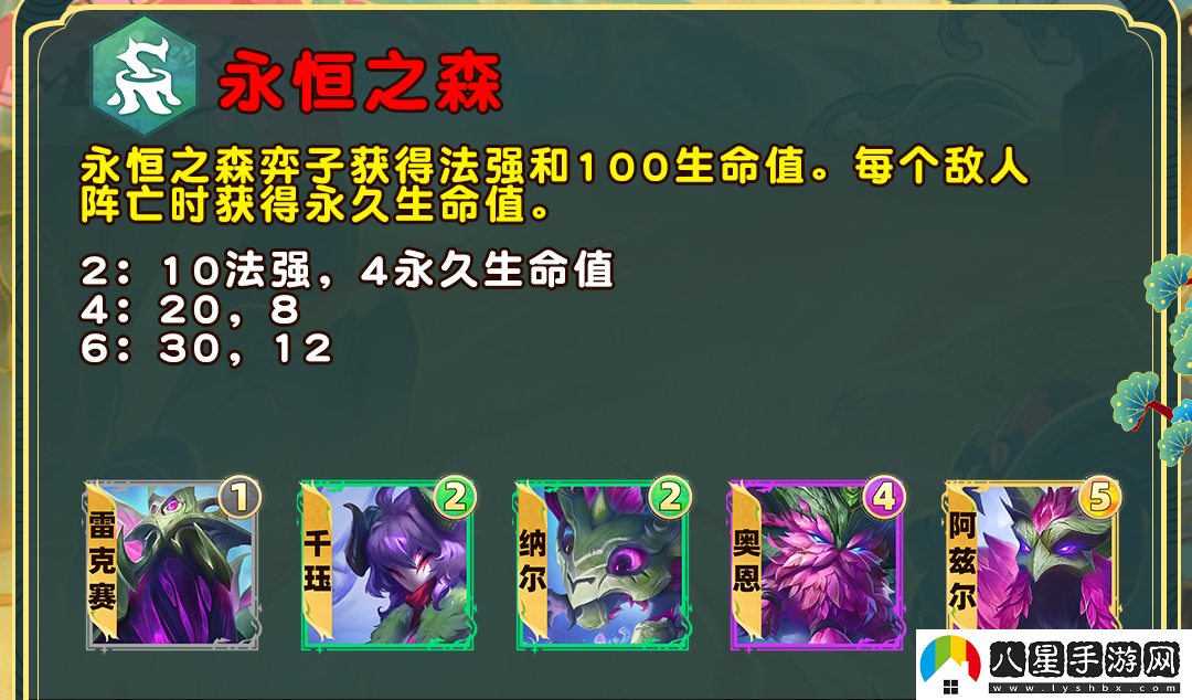 金鏟鏟之戰S11永恒之森羈絆介紹