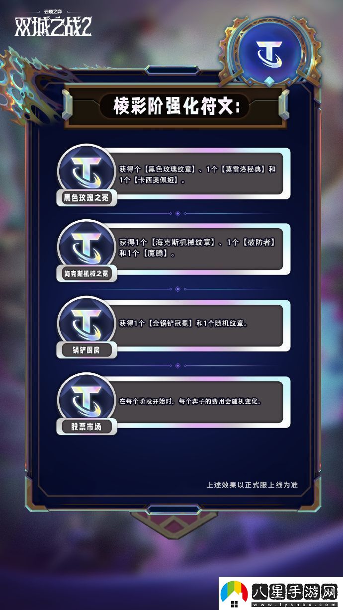 云頂之弈手游S13棱彩階強化符文怎么樣
