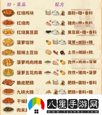 桃源深處有人家食來(lái)運轉菜譜是什么