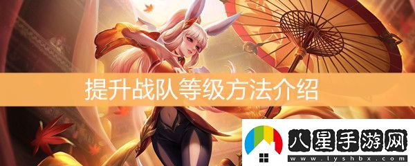 王者榮耀怎么提升戰隊等級