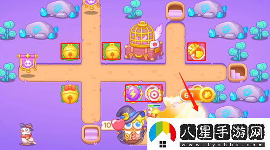 保衛蘿卜4阿波與魔法寶藏第57關(guān)通關(guān)攻略