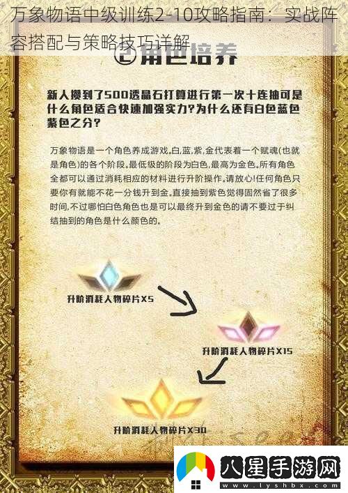 萬(wàn)象物語(yǔ)中級訓練210攻略指南
