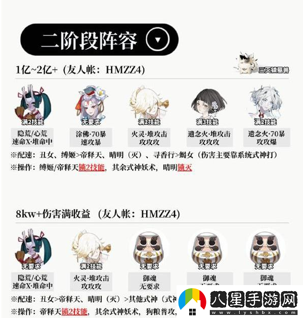 陰陽(yáng)師伊邪娜美二階段活動(dòng)中用什么陣容好
