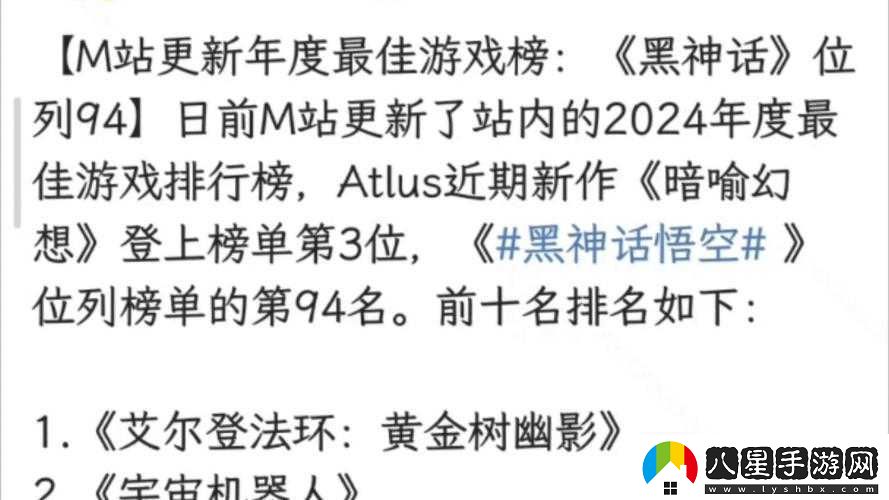 M站評出2023年年度最爛游戲魔戒