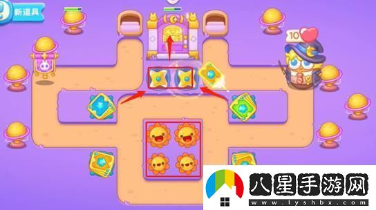 保衛蘿卜4阿波與魔法寶藏第50關(guān)攻略
