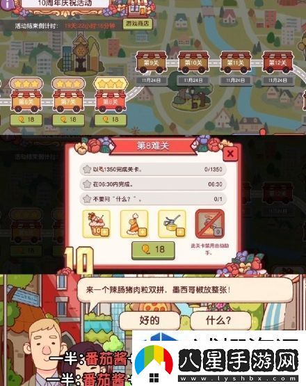可口的比薩十周年餐車(chē)第8關(guān)怎么通關(guān)