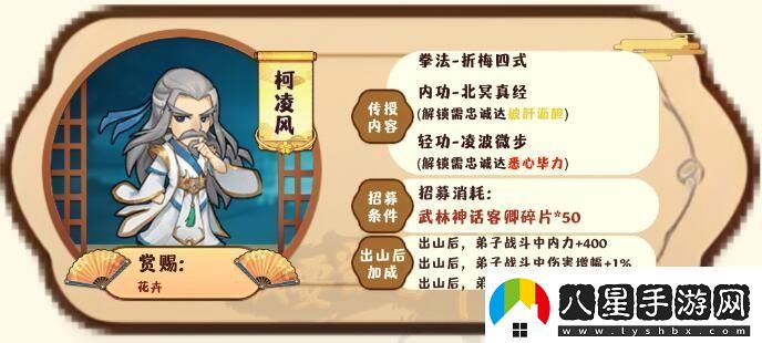 我要當掌門(mén)客卿柯凌風(fēng)圖鑒一覽