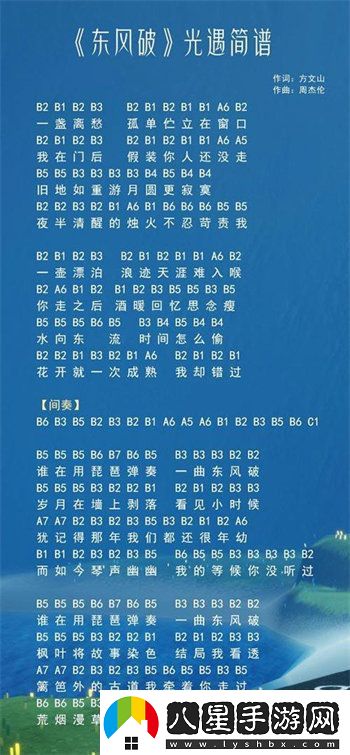 光遇熱門(mén)歌曲琴譜介紹