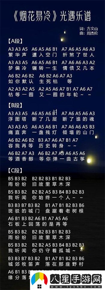 光遇熱門(mén)歌曲琴譜介紹