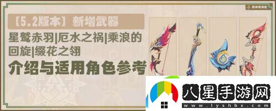 【原神】星鷲赤羽/厄水之禍/乘浪的回旋/綴花之翎數據參考