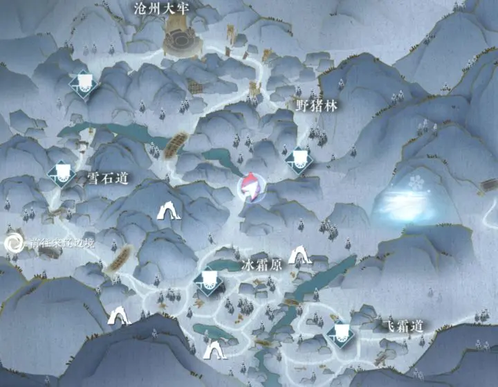 逆水寒手游滄州野外強敵和山洞位置