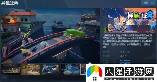 闖關(guān)型派對游戲異星狂奔Steam頁(yè)面