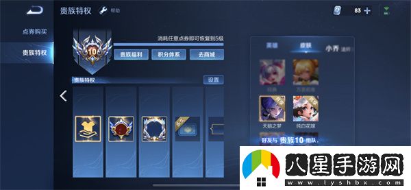 王者榮耀貴族等級價(jià)格