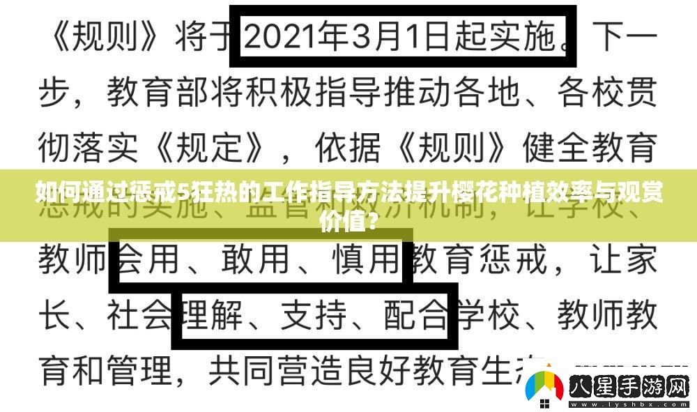 如何通過(guò)懲戒5狂熱的工作指導方法提升櫻花種植效率與觀(guān)賞價(jià)值