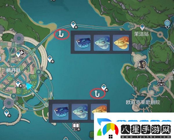 原神灰河渡手釣魚(yú)地點(diǎn)分布圖