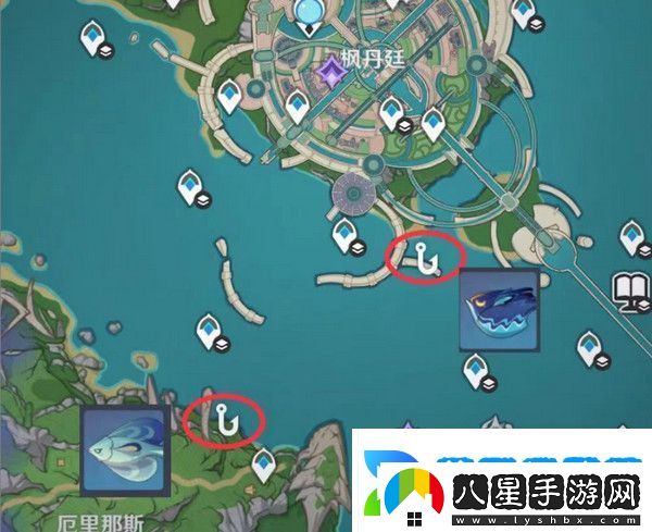 原神灰河渡手釣魚(yú)地點(diǎn)分布圖