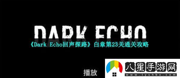 回聲探路白章第23關(guān)這么過(guò)