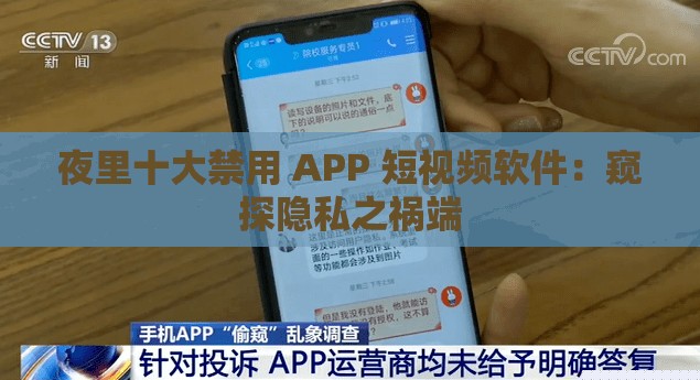 夜間十大禁用短視頻APP